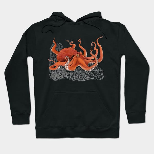 Giant Octopus for dark backgrounds Hoodie by mernstw